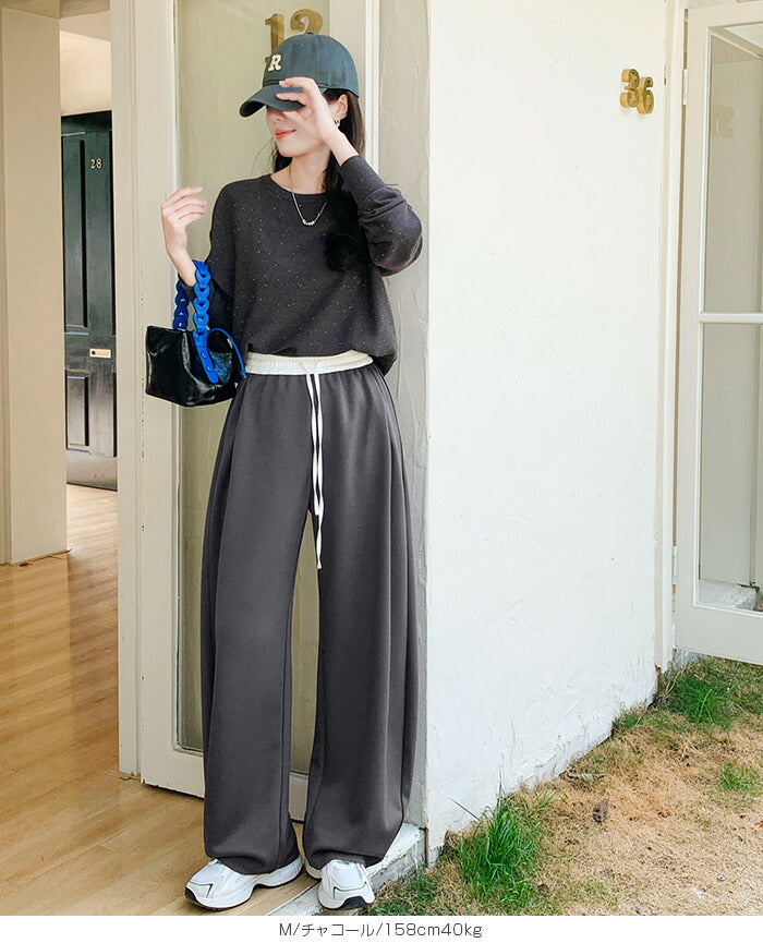 ダブルウエストカーブパンツ