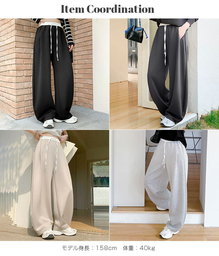 ダブルウエストカーブパンツ