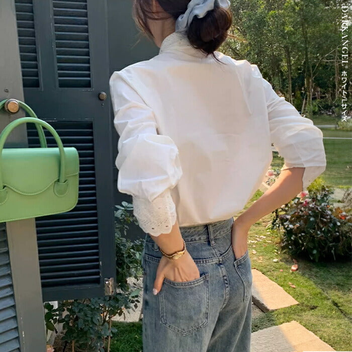 リボンタイシャツ