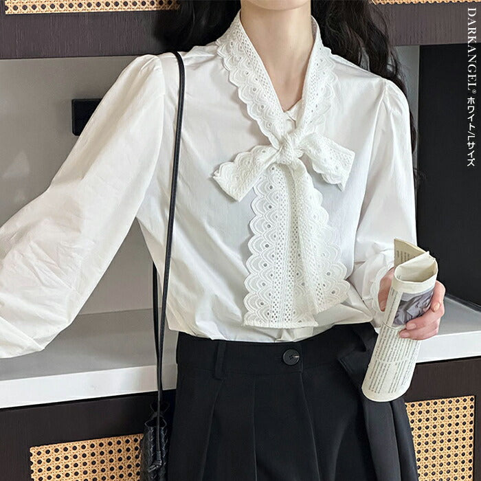 リボンタイシャツ