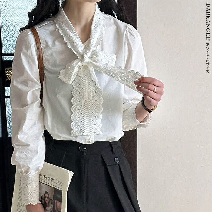 リボンタイシャツ