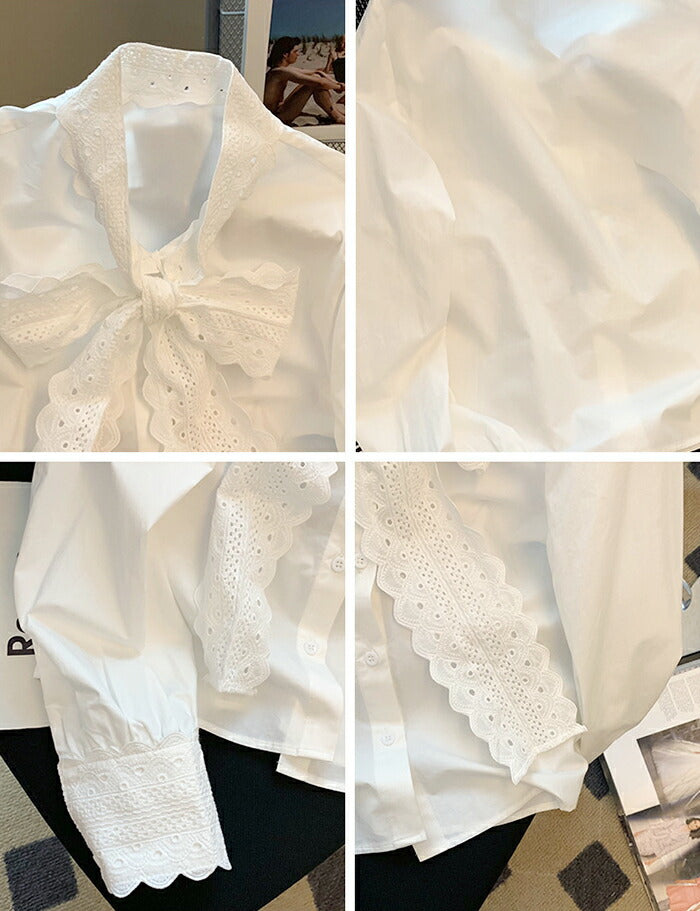 リボンタイシャツ