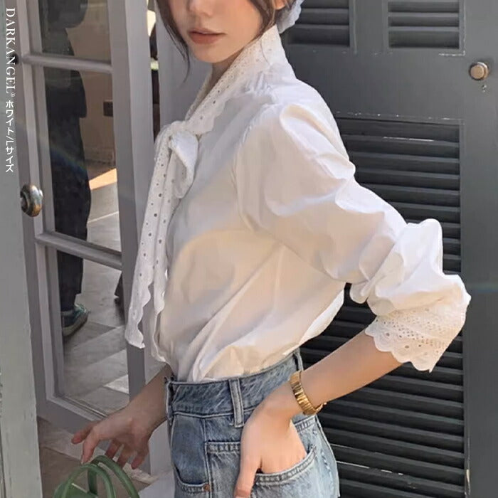 リボンタイシャツ