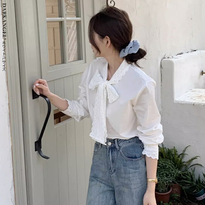 リボンタイシャツ