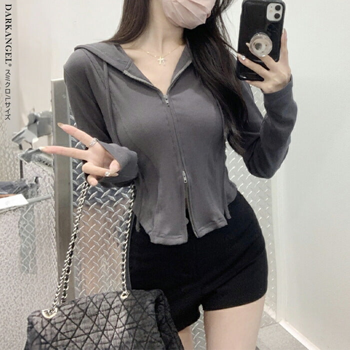 コンパクトダブルジップシアーパーカー