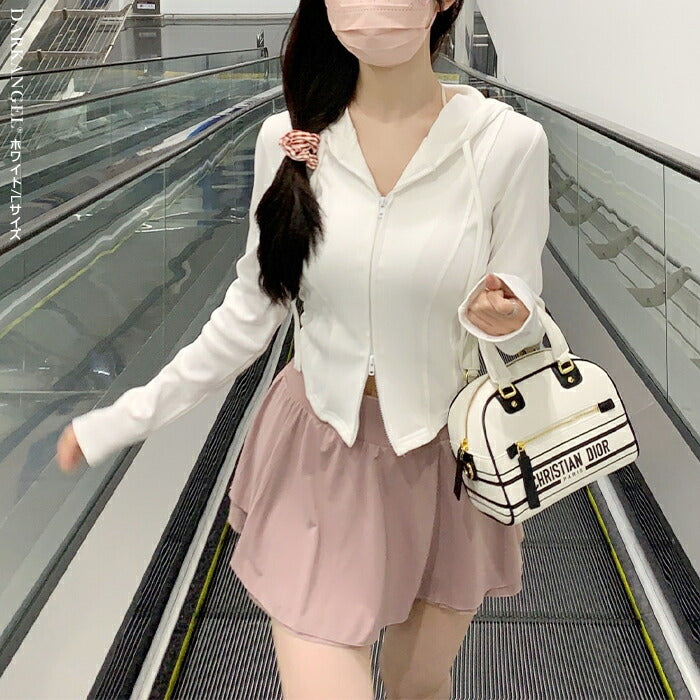 コンパクトダブルジップシアーパーカー