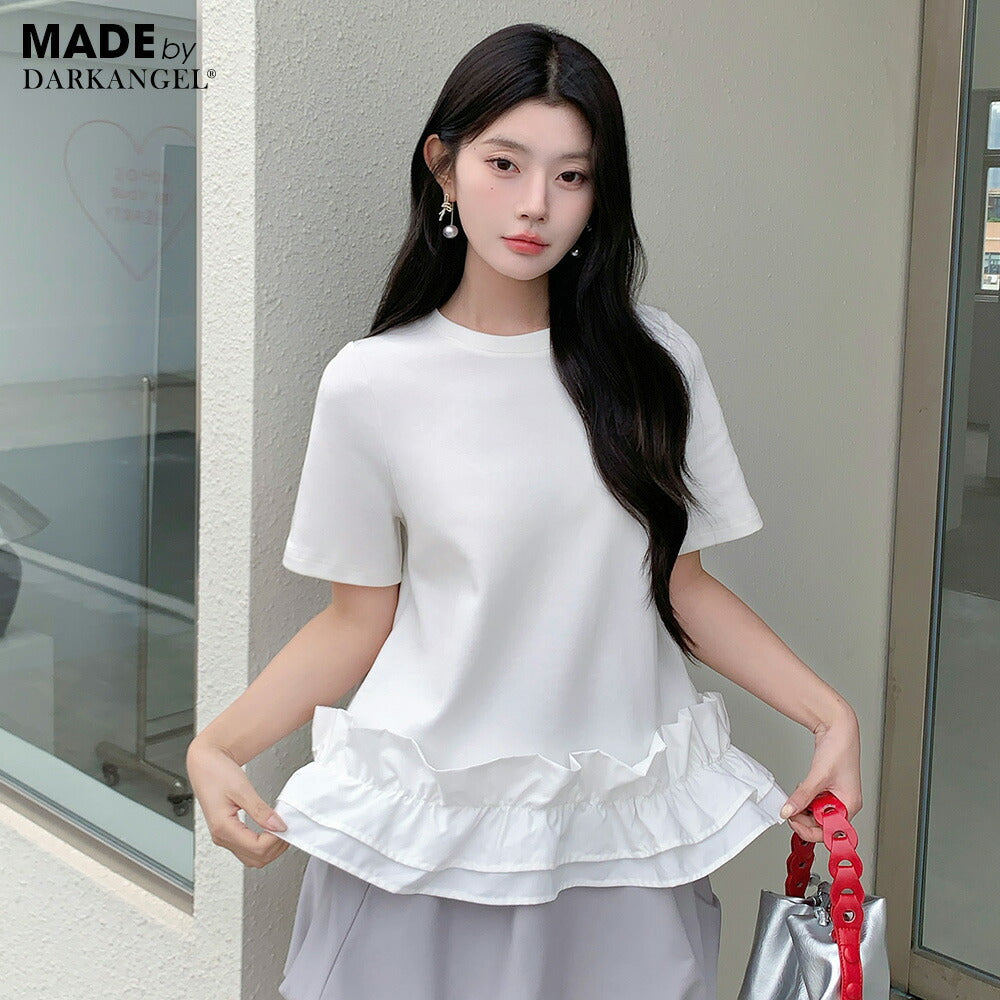 裾フリルブラウス