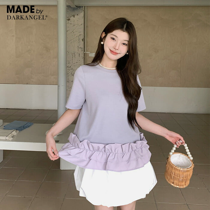 裾フリルブラウス