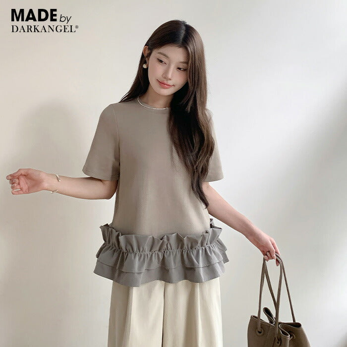 裾フリルブラウス