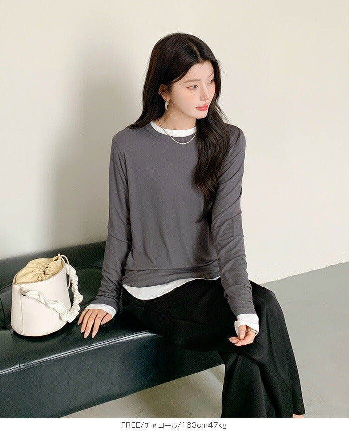 薄手長袖カットソー