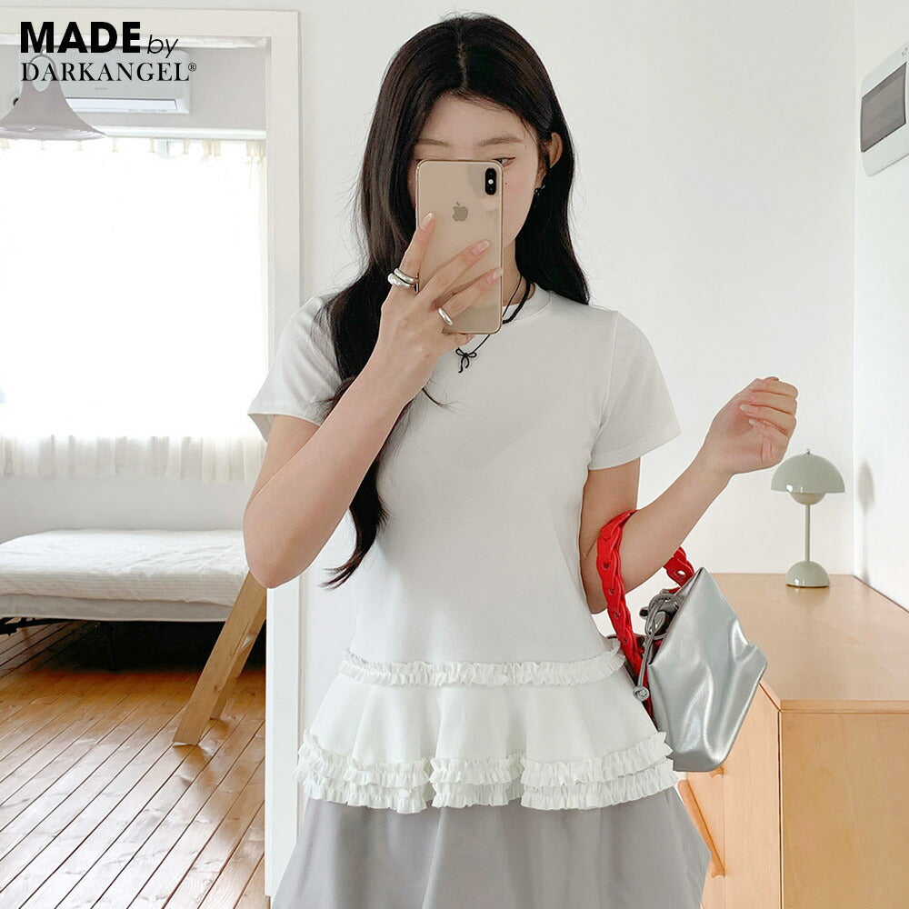 フリルペプラムTシャツ