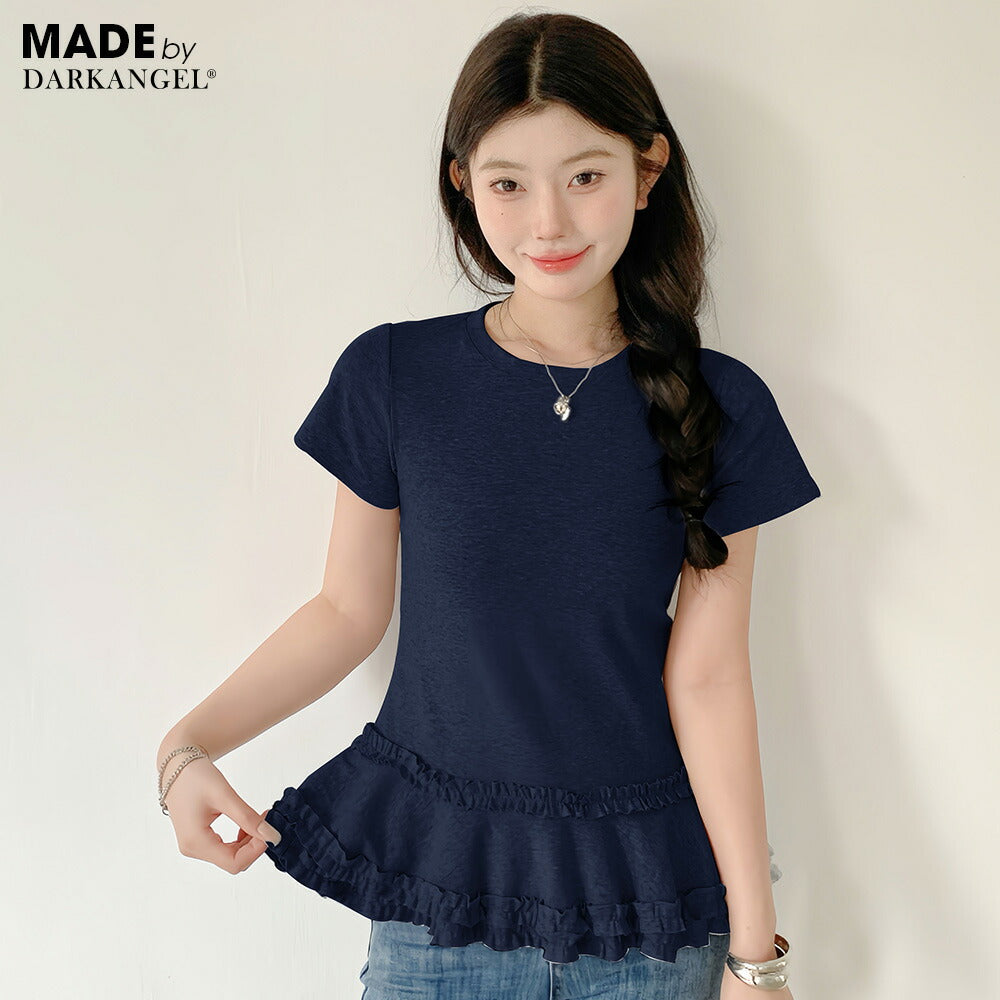 フリルペプラムTシャツ