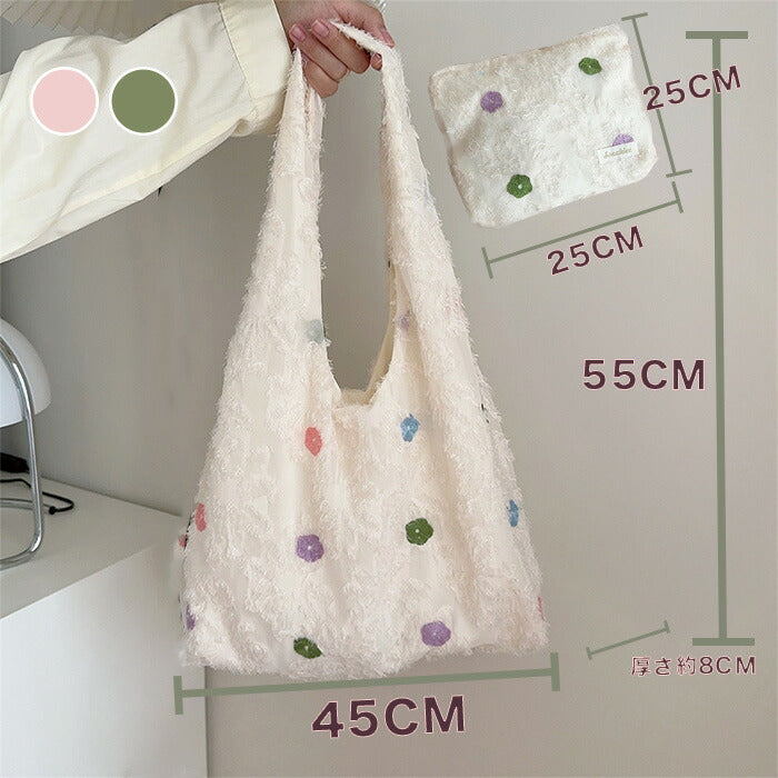 レースフラワー大容量トートバッグ