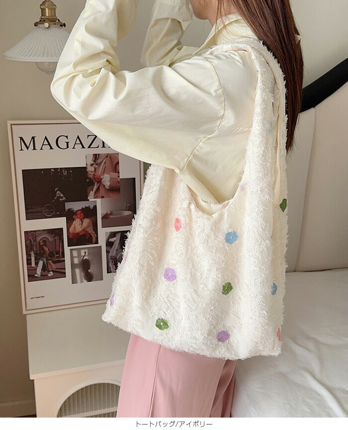 レースフラワー大容量トートバッグ