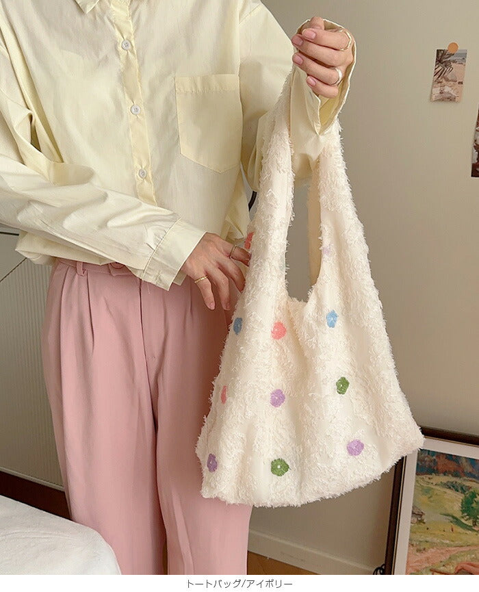 レースフラワー大容量トートバッグ