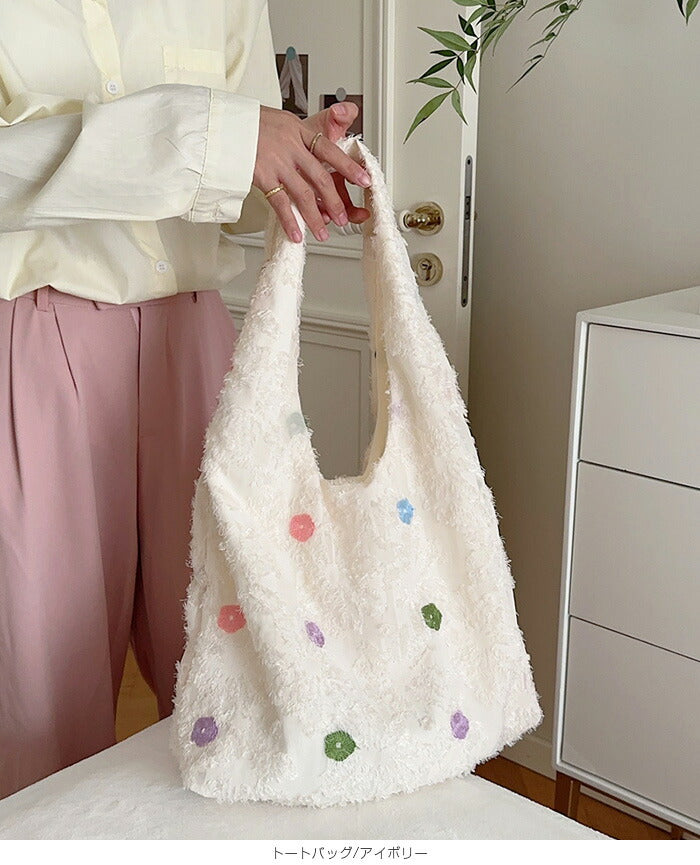 レースフラワー大容量トートバッグ