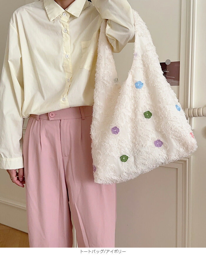 レースフラワー大容量トートバッグ