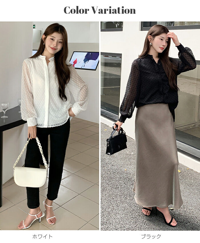 ドットシアーブラウス