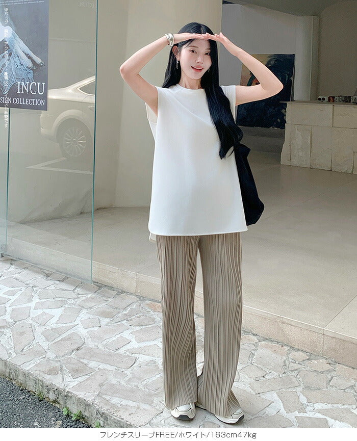 ラウンドヘムトップス