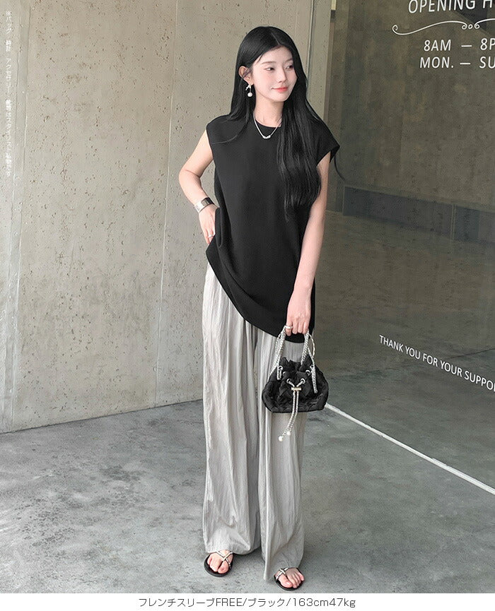 ラウンドヘムトップス