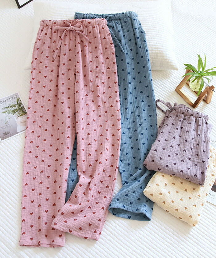 04color | 綿100% | 3柄ルームパンツ