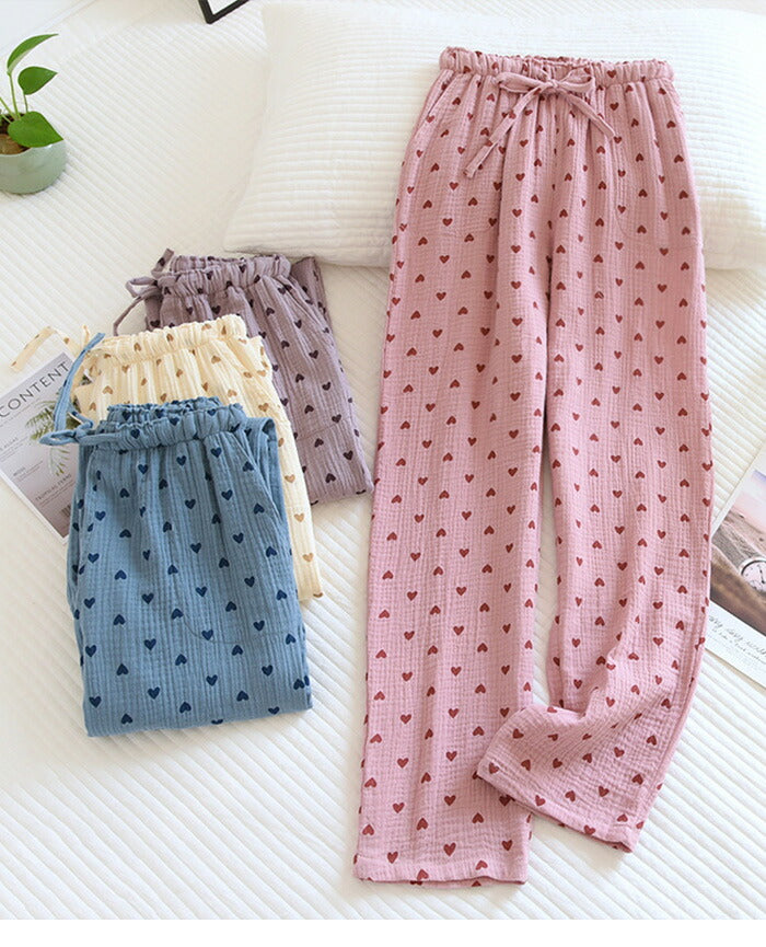 04color | 綿100% | 3柄ルームパンツ