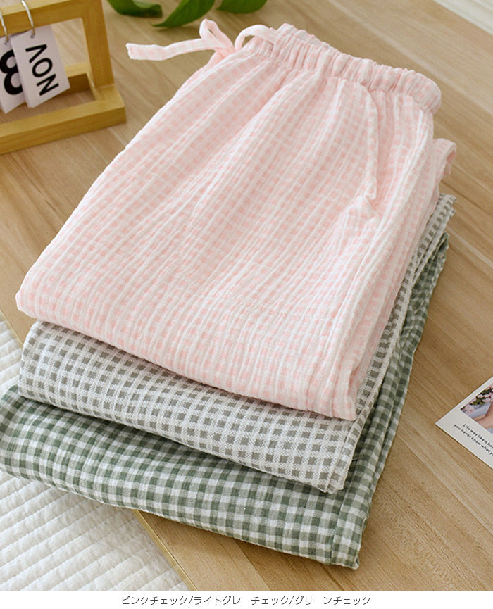 04color | 綿100% | 3柄ルームパンツ