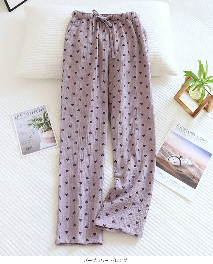 04color | 綿100% | 3柄ルームパンツ