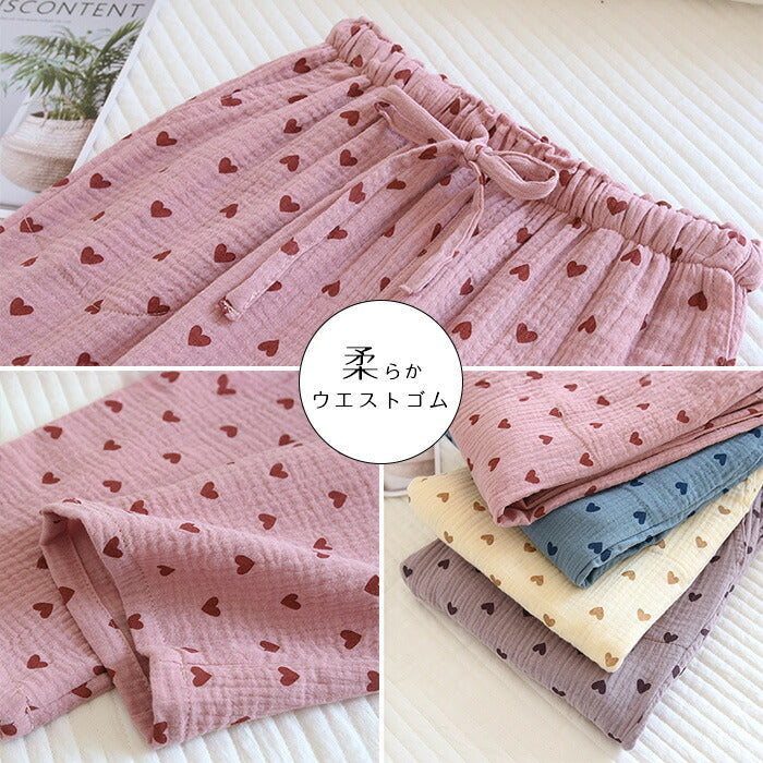 04color | 綿100% | 3柄ルームパンツ