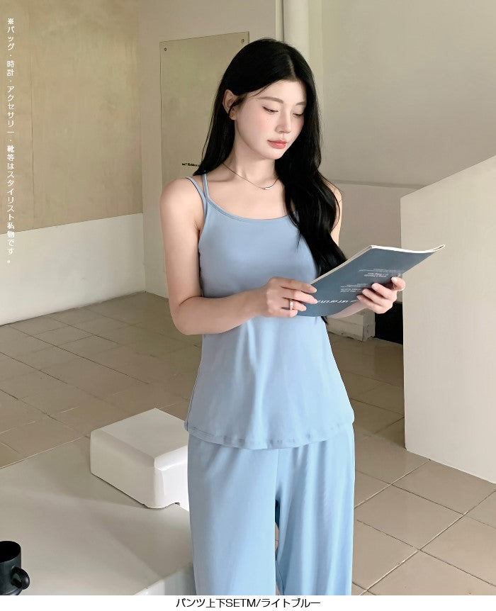 カップ付き3点セットルームウェア