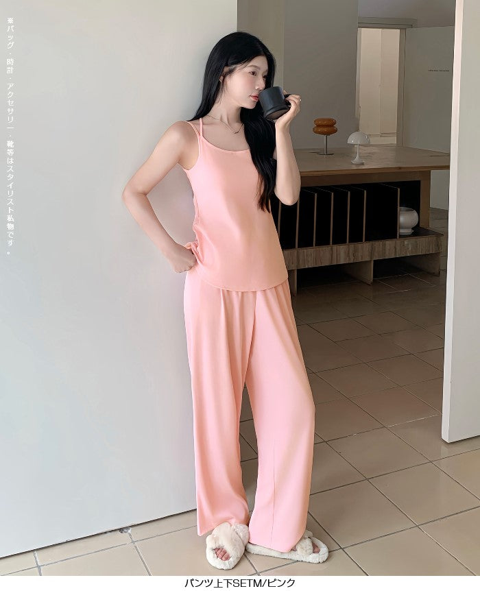 カップ付き3点セットルームウェア