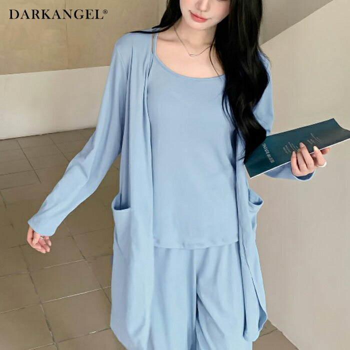 カップ付き3点セットルームウェア