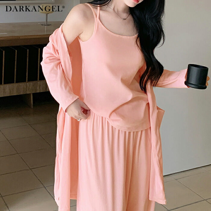 カップ付き3点セットルームウェア