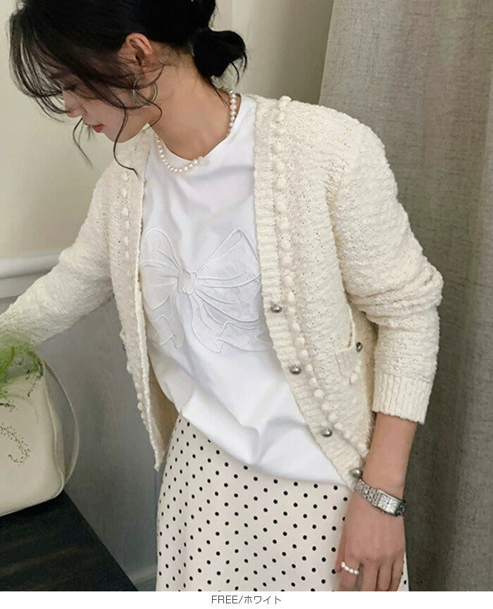 レースリボンTシャツ