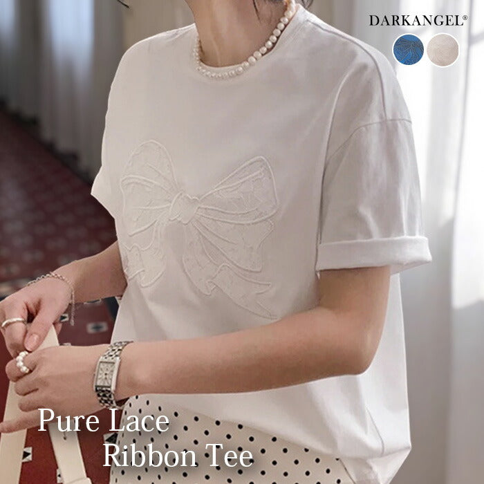 レースリボンTシャツ