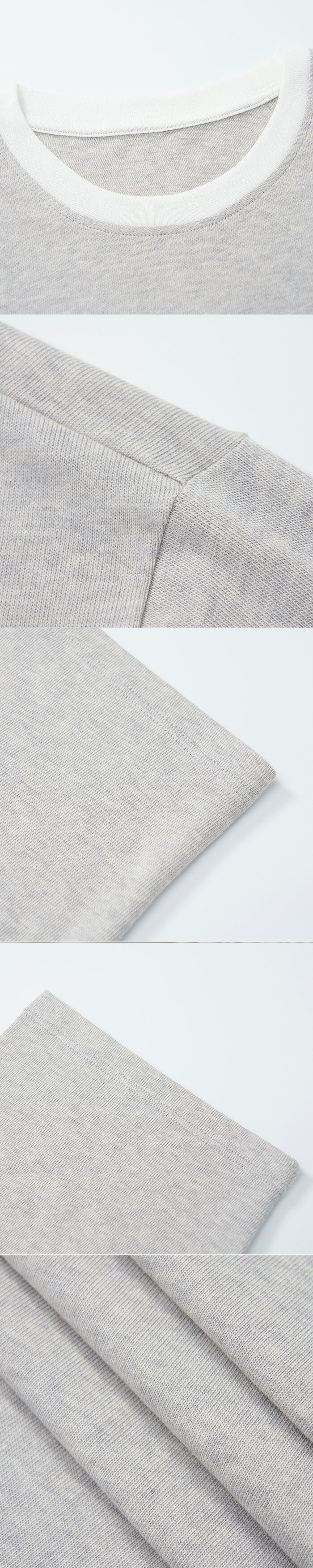 バイカラークルーネックTシャツ