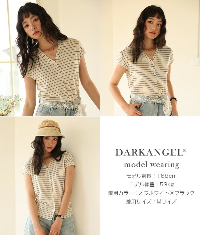 バイカラークルーネックTシャツ