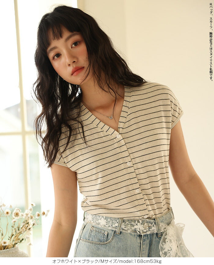 バイカラークルーネックTシャツ