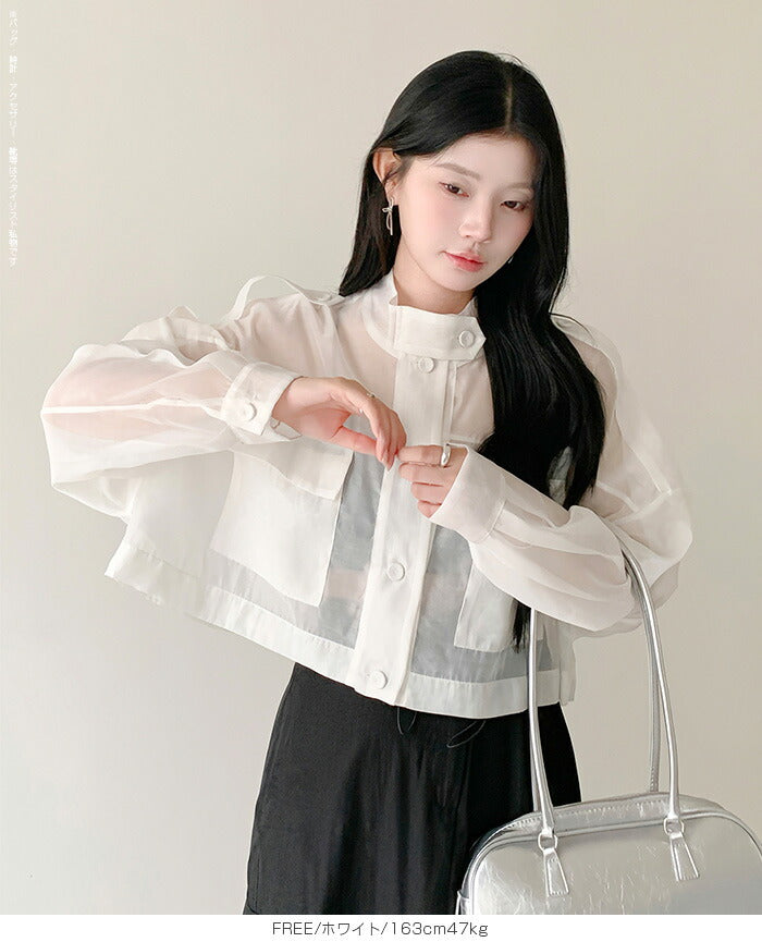 シアーショートブルゾン