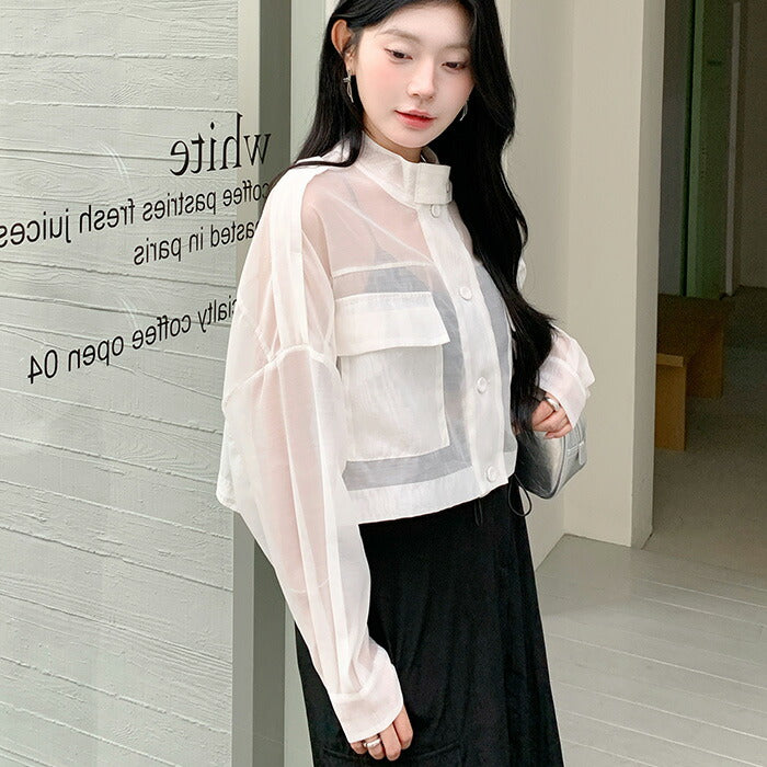 シアーショートブルゾン