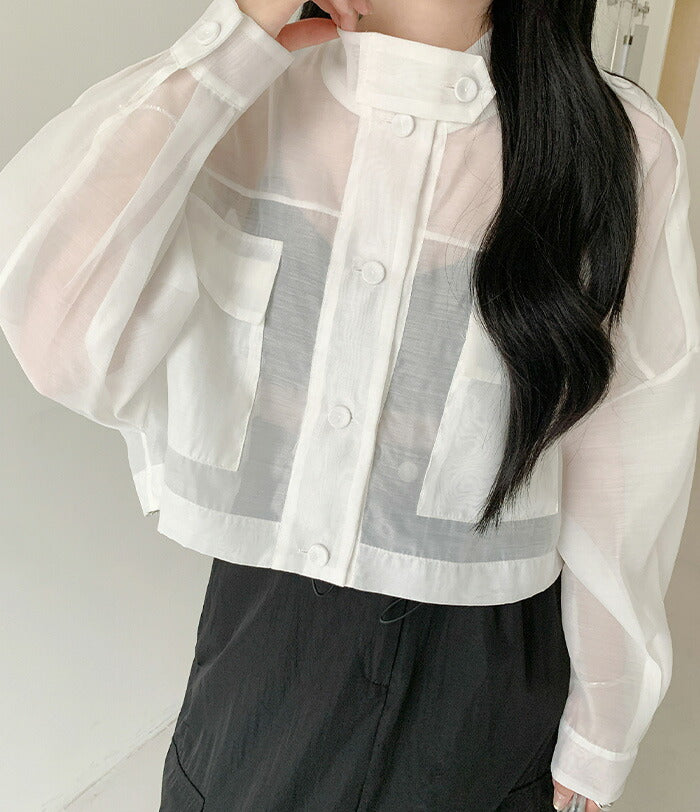 シアーショートブルゾン