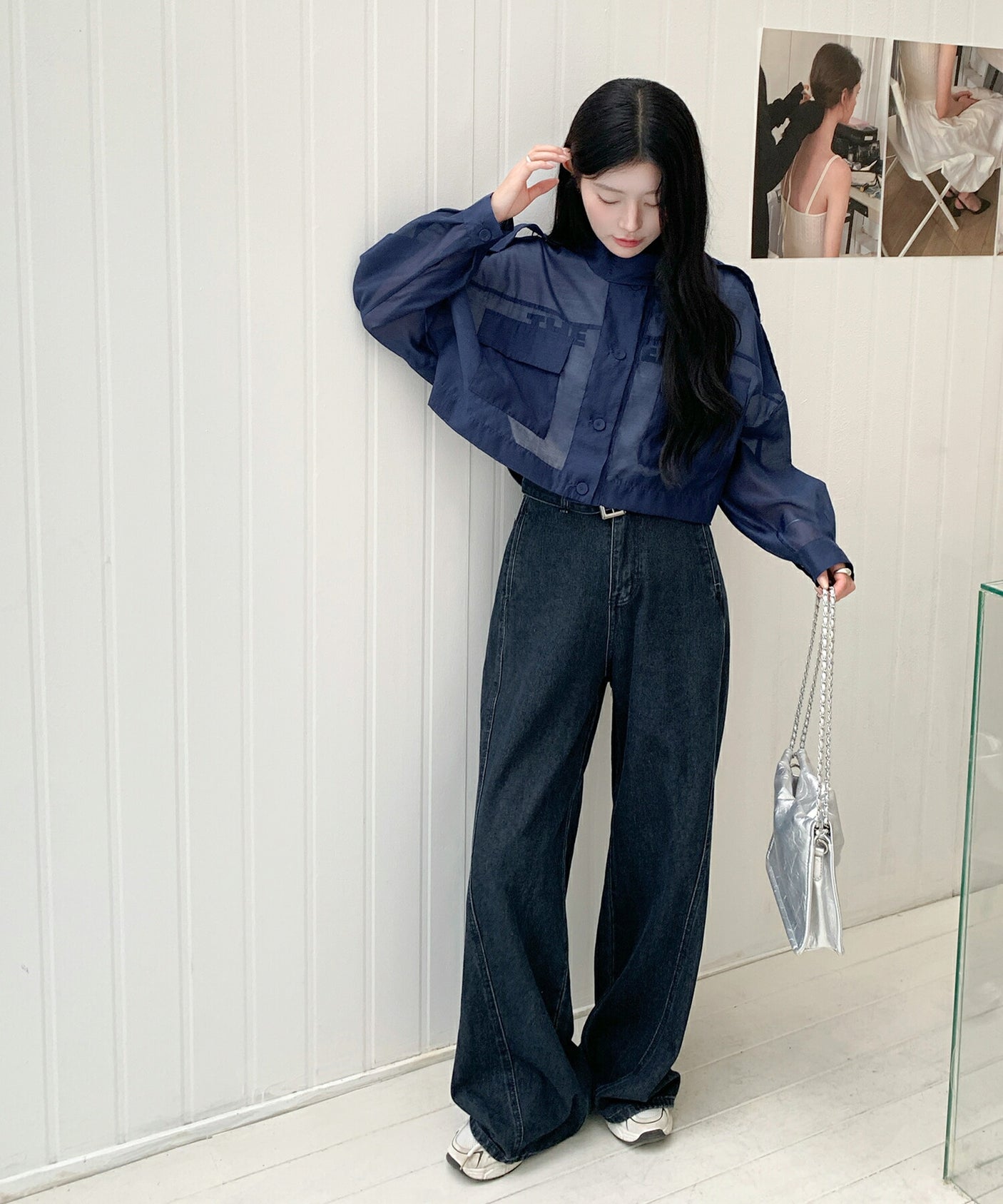 シアーショートブルゾン