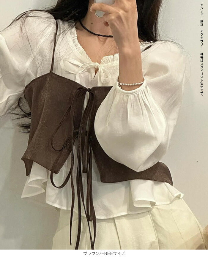 サテンリボンビスチェ