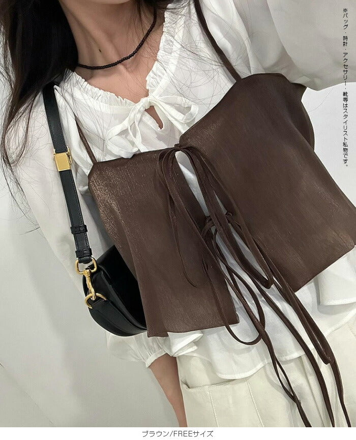 サテンリボンビスチェ