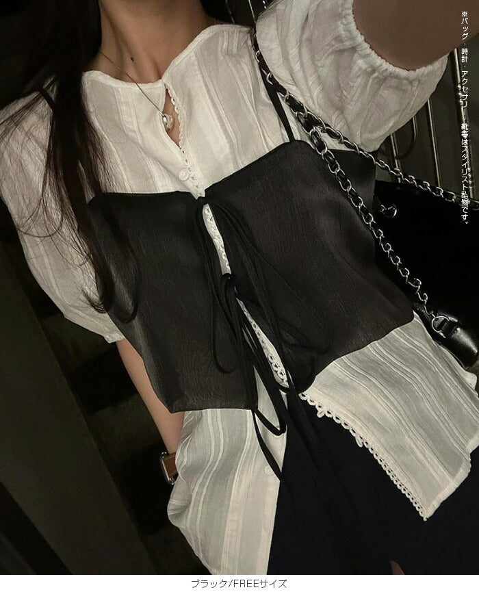 サテンリボンビスチェ