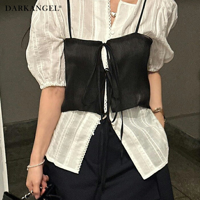 サテンリボンビスチェ