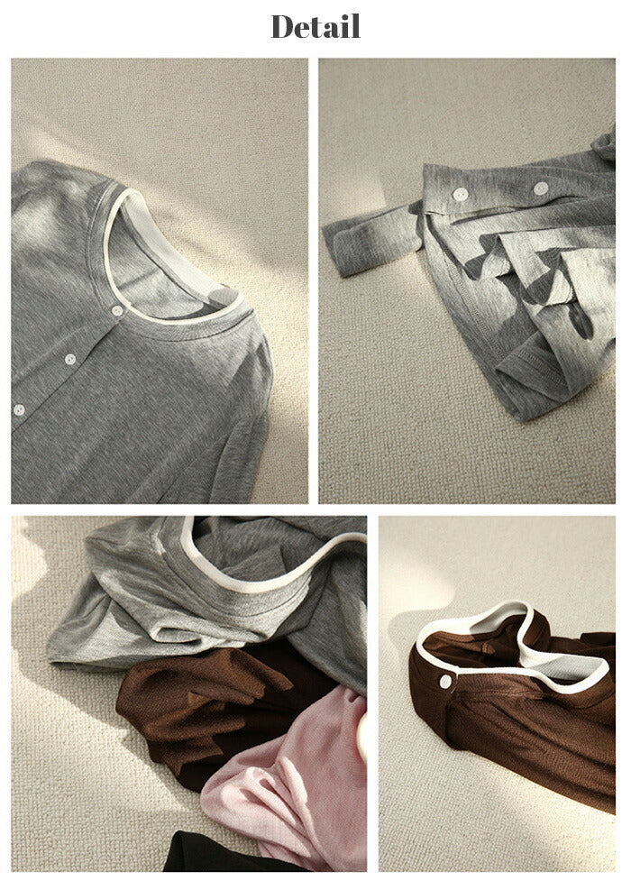 配色ベーシックカーディガン