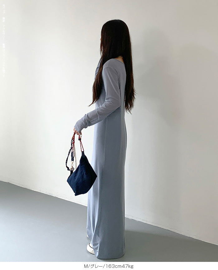 シアーメッシュロングワンピース