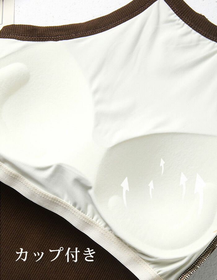 カップ付きアメリカンスリーブトップス