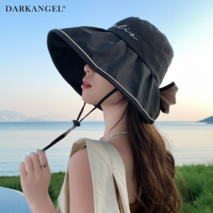 リボン×ロゴ フロッピーハット